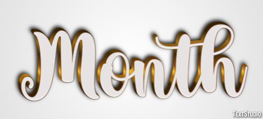 Month Texteffekt