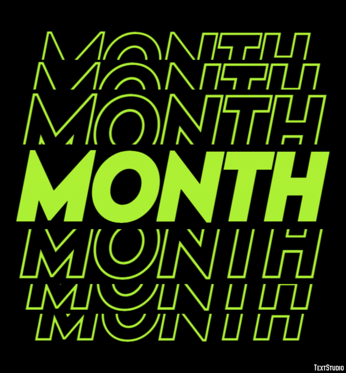 Month Efecto de Texto