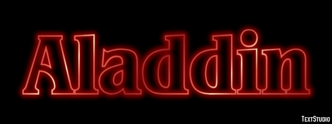 Aladdin テキスト効果