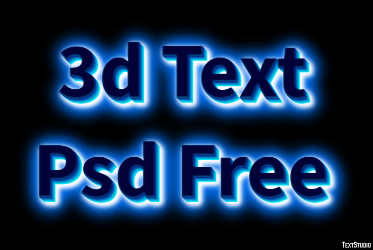 3d Text Psd Free Texteffekt