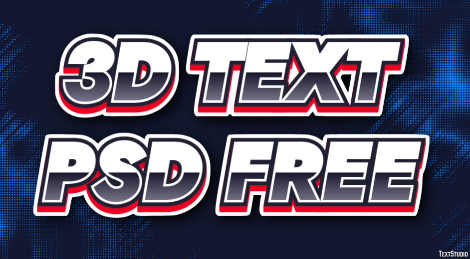3d Text Psd Free Texteffekt