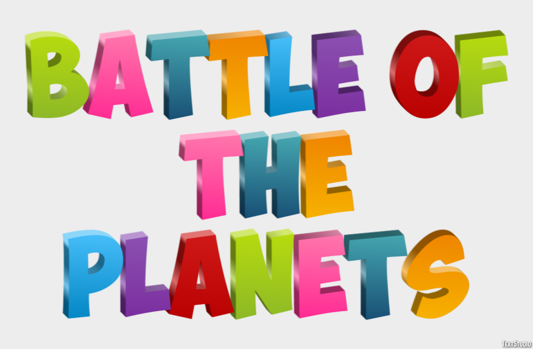 Battle of the Planets Text effect