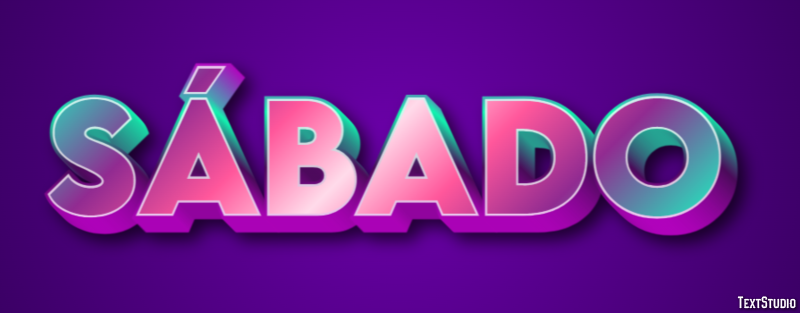 Sábado Efecto de Texto