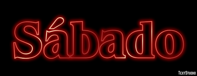 Sábado Efecto de Texto