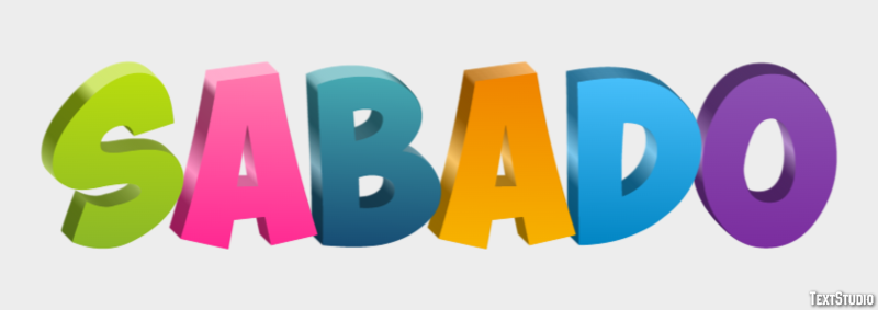 Sábado Efecto de Texto