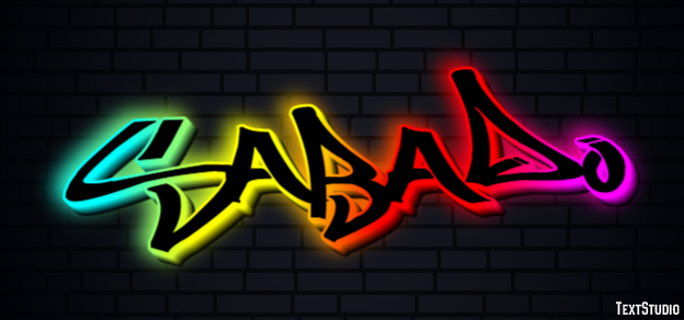 Sábado Efeito de texto
