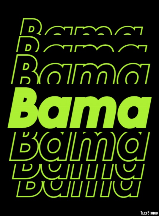 Bama Text Effect