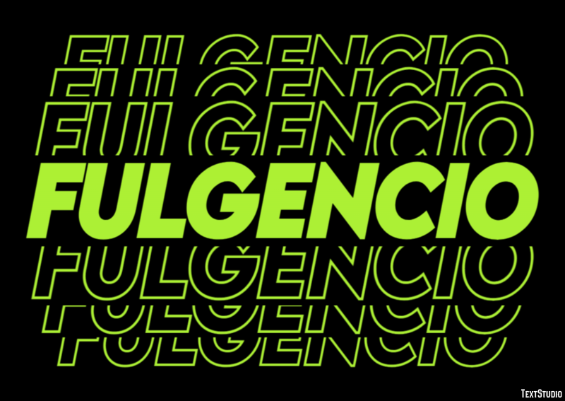Fulgencio Efecto de texto