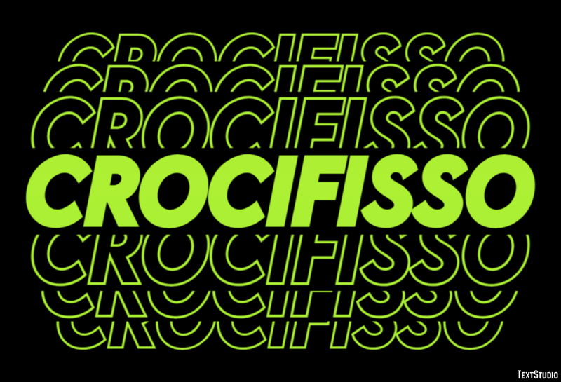 Crocifisso Effetto testo
