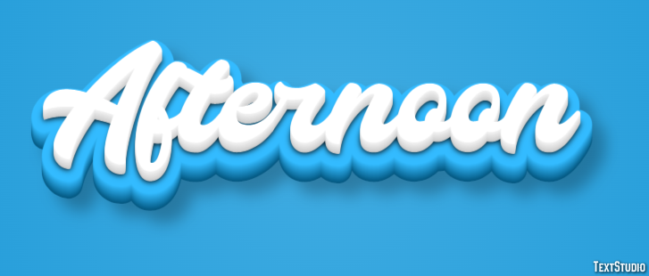 Afternoon Effet de Texte