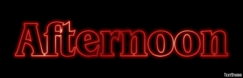 Afternoon Effet de Texte