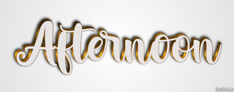 Afternoon Text Effect