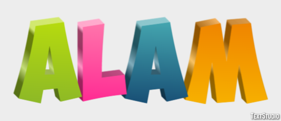 Alam Эффект текста