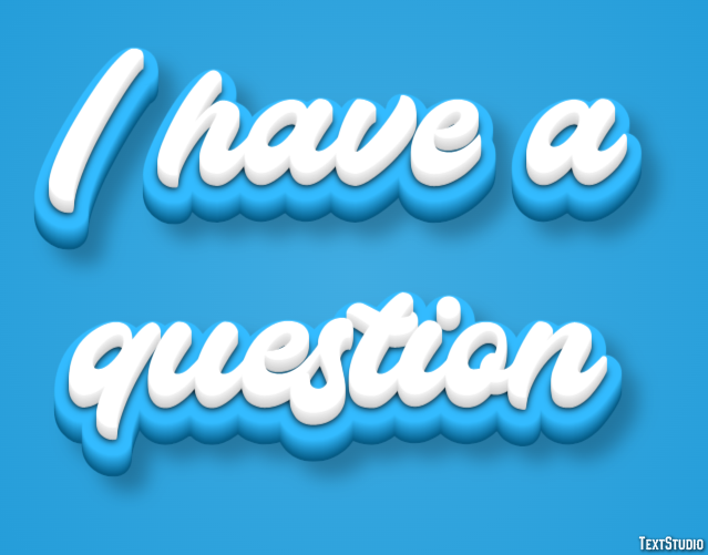I have a question Efecto de Texto
