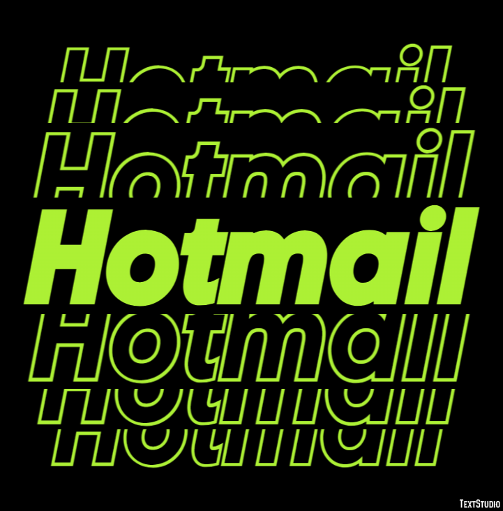 Hotmail Tekst Effect