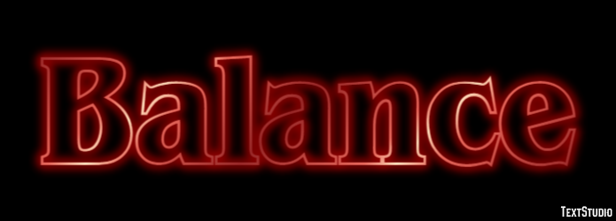Balance Text effect