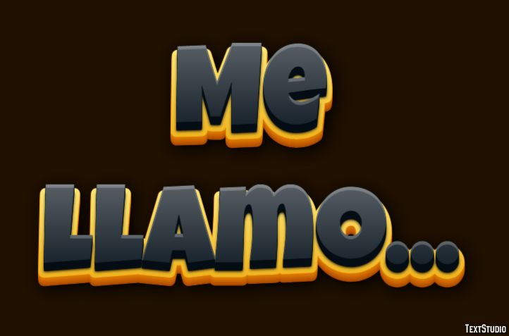 Me llamo... Efecto de texto