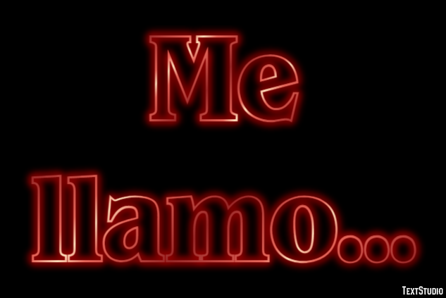 Me llamo... Efecto de texto