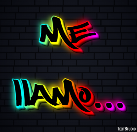 Me llamo... Efecto de texto