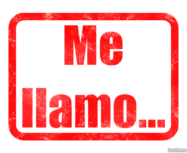 Me llamo... Efecto de texto