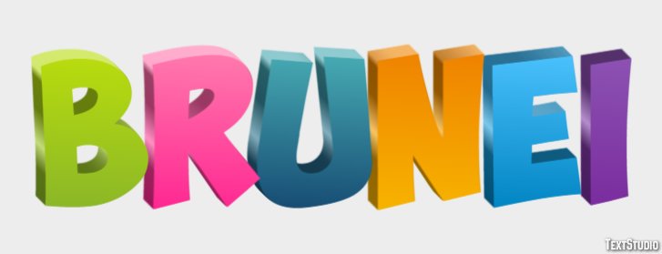 Brunei Texteffekt