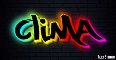 Clima Tekst effect