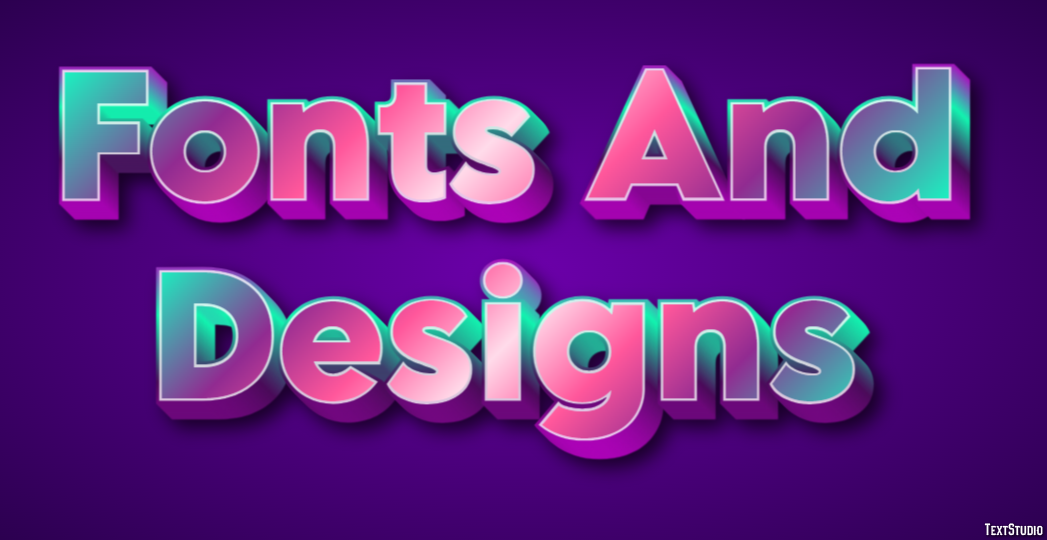 Fonts And Designs Efecto de Texto