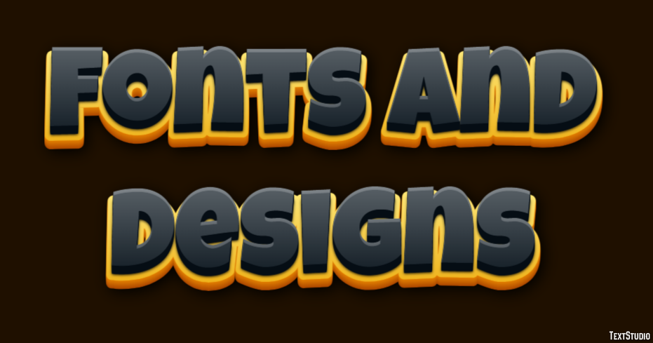 Fonts And Designs Efekt tekstowy