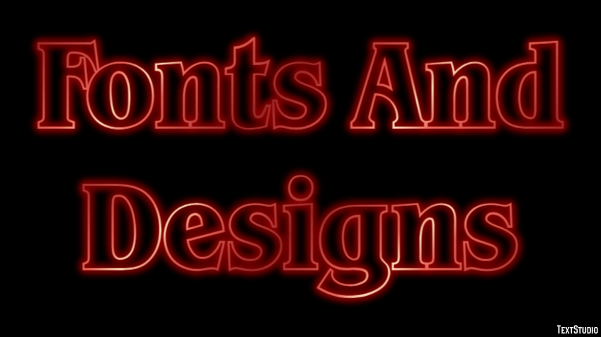 Fonts And Designs Efecto de Texto