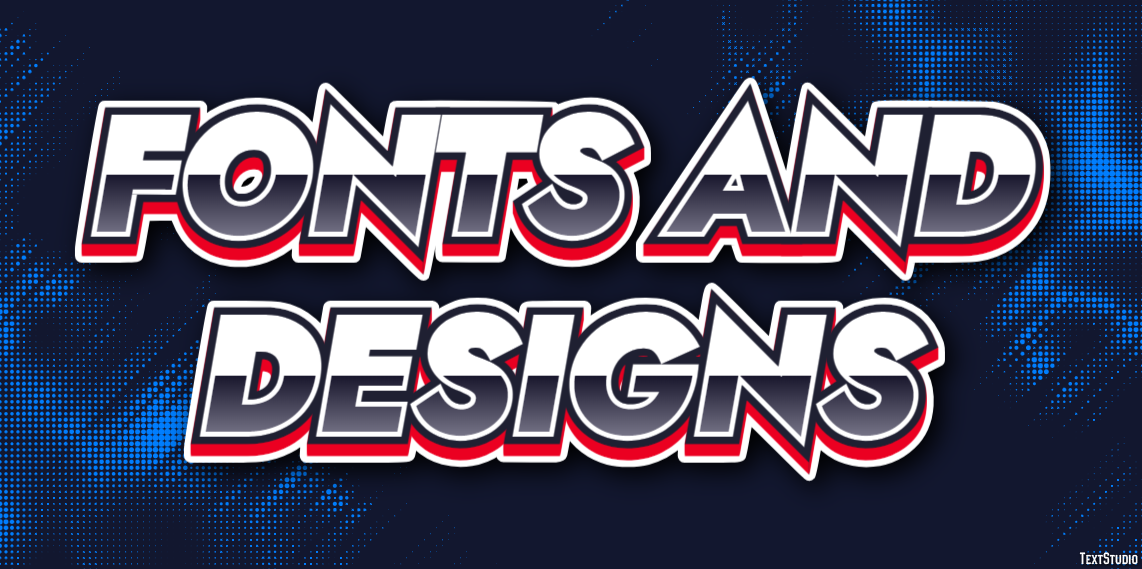 Fonts And Designs Texteffekt