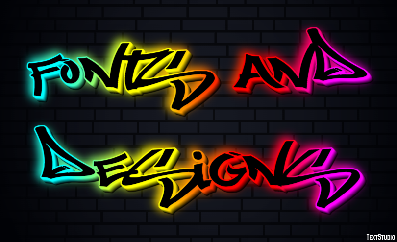 Fonts And Designs Efecto de Texto