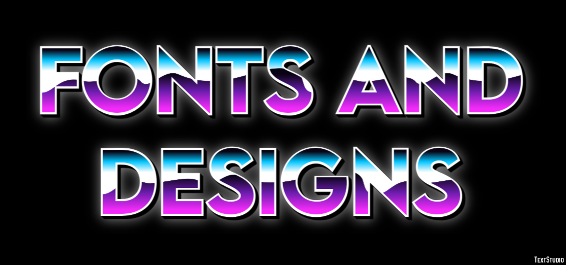Fonts And Designs Texteffekt
