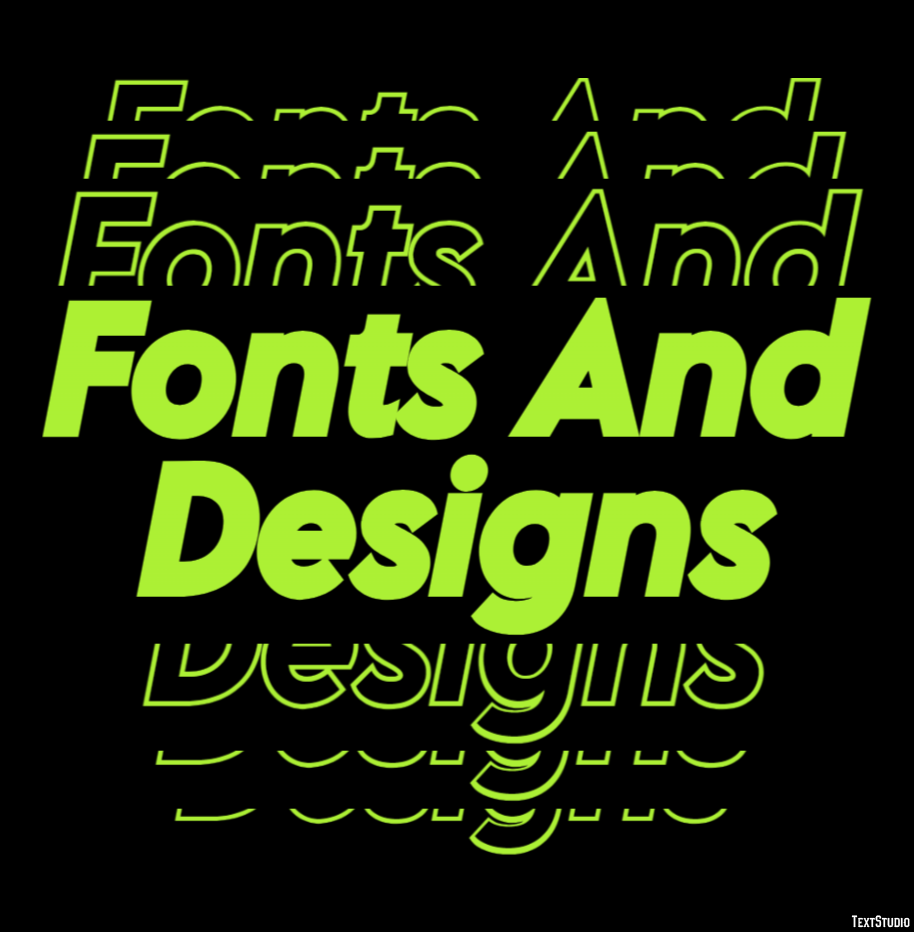Fonts And Designs Texteffekt