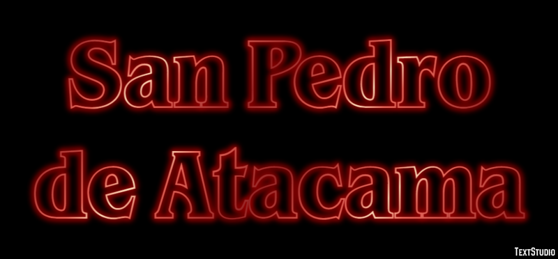 San Pedro de Atacama Effetto testo