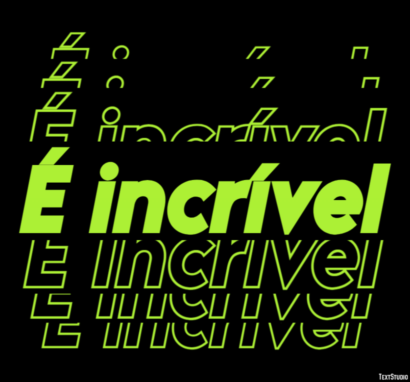 É incrível Effetto testo