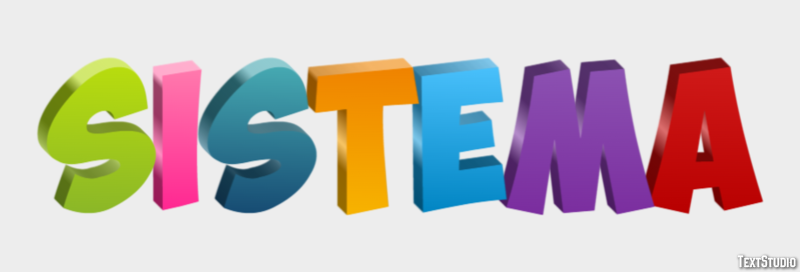Sistema Efeito de texto