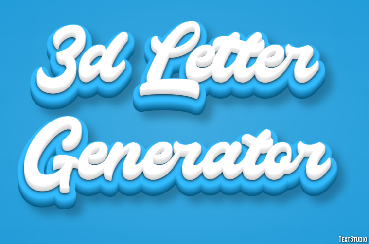 3d Letter Generator Effetto testo