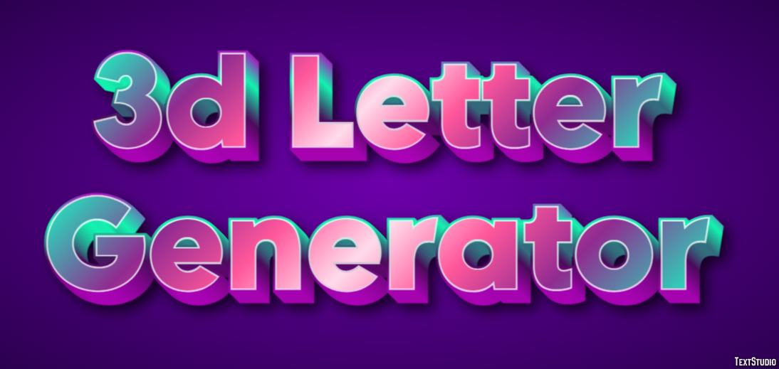 3d Letter Generator Effetto testo