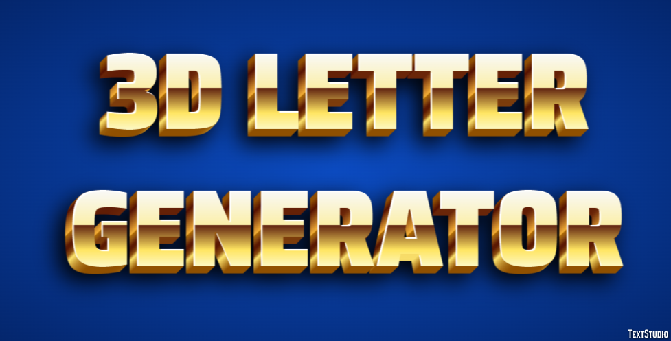 3d Letter Generator Effetto testo