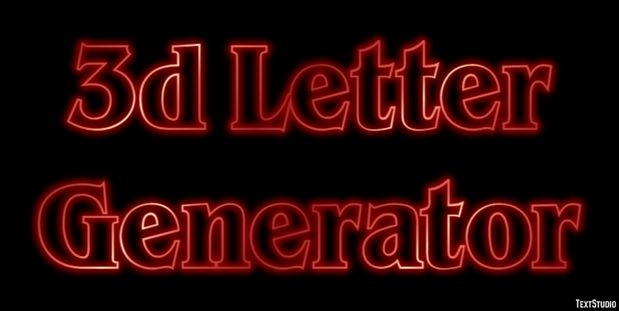 3d Letter Generator Effetto testo