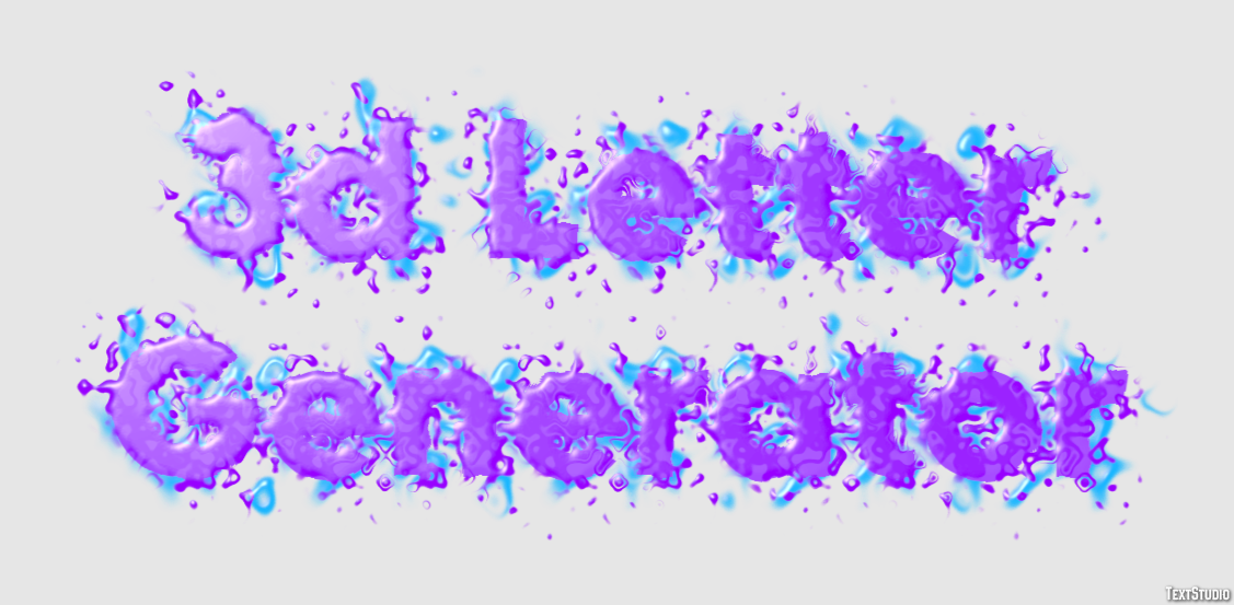 3d Letter Generator Effetto testo