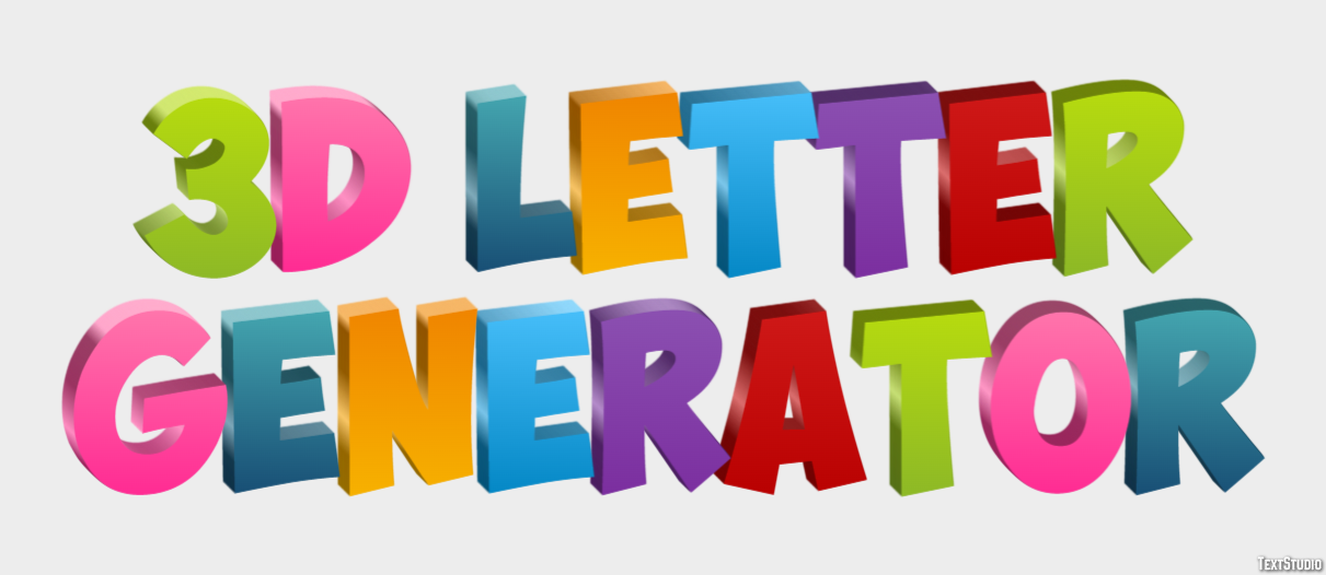 3d Letter Generator Effetto testo