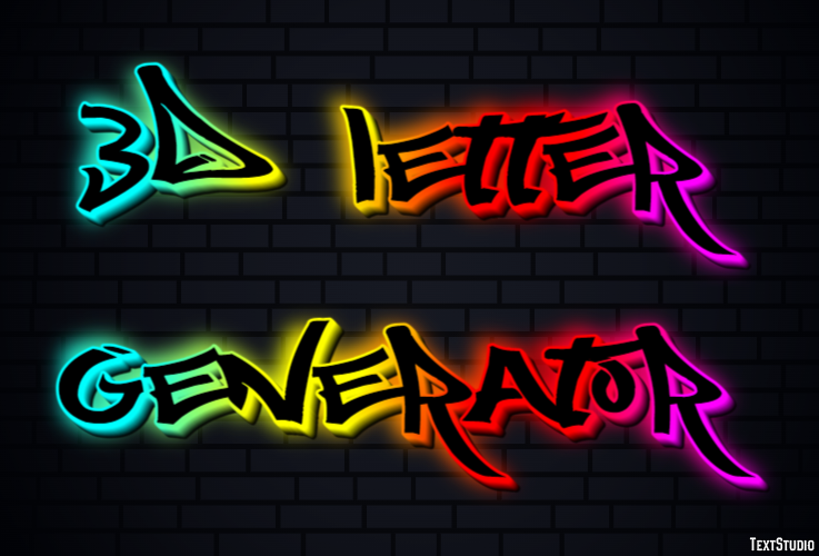 3d Letter Generator Effetto testo