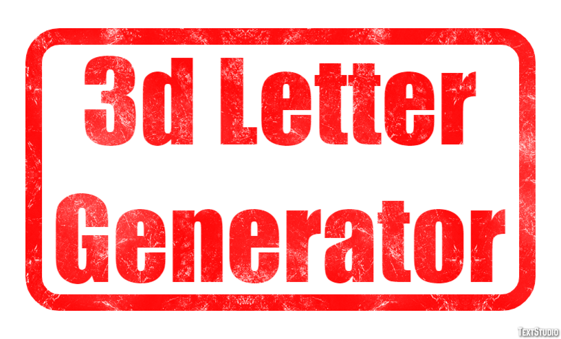 3d Letter Generator Effetto testo
