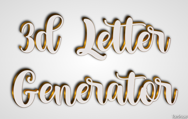 3d Letter Generator Text Effect