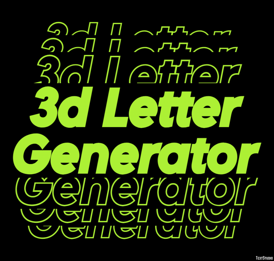 3d Letter Generator Effetto testo