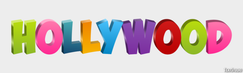 Hollywood Effetto testo