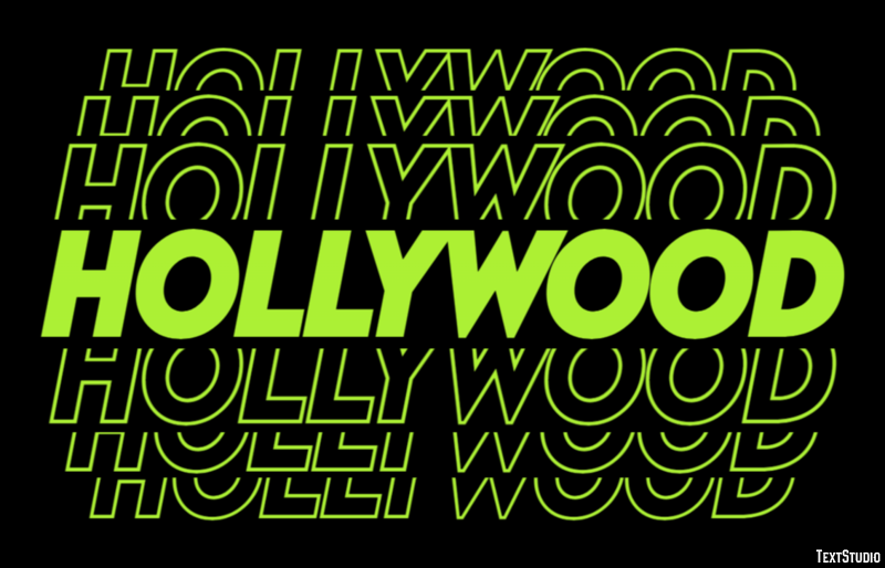 Hollywood Effetto testo