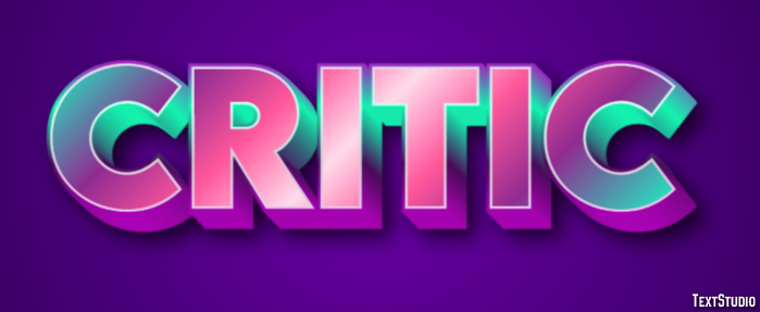 Critic Text Effect