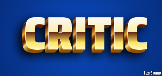Critic Эффект текста